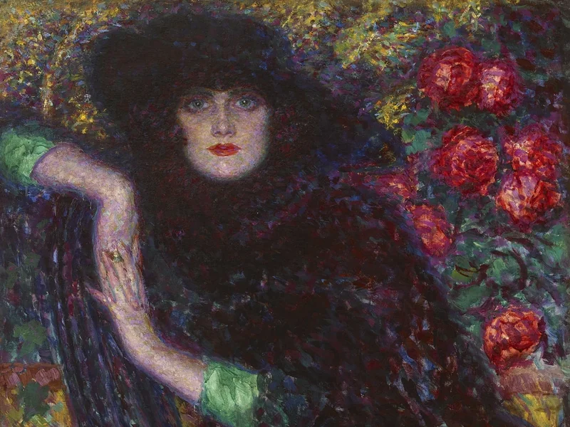 1865-Enrico Lionne - Rose rosse